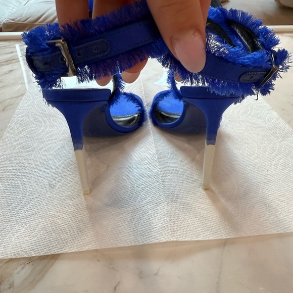 Tom Ford Royal Blue Fringed Heels - Picture 2 of 4